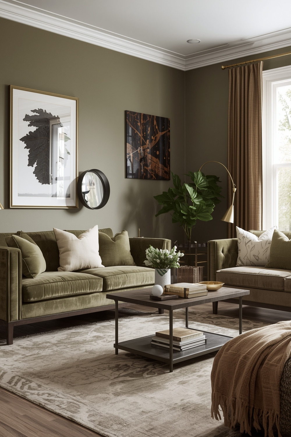 Functional Olive Green Living Room Layouts