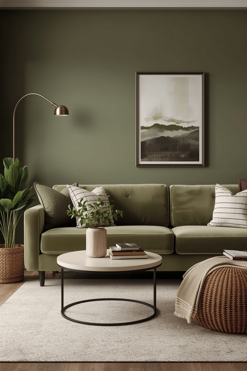 Functional Olive Green Living Room Layouts