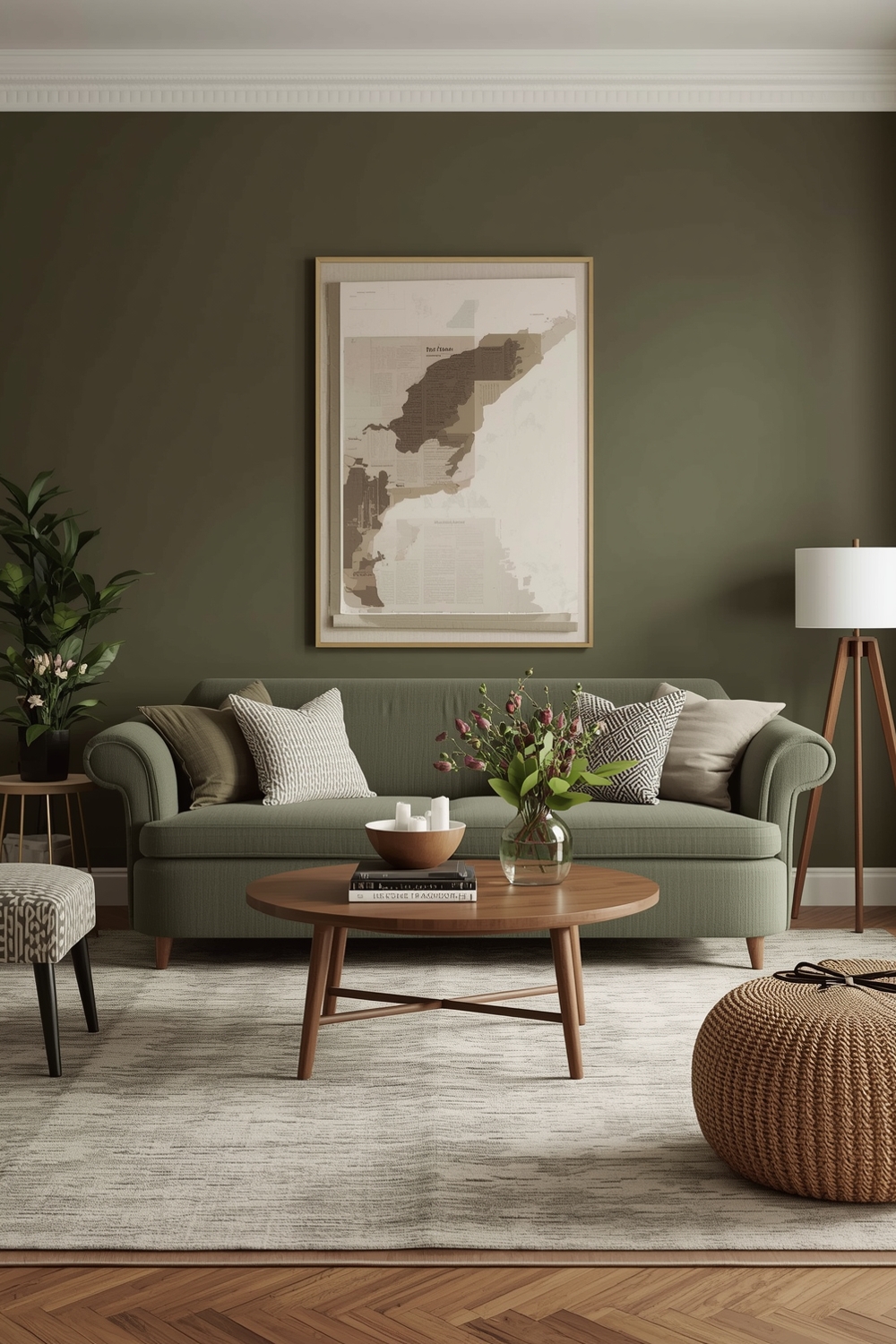 Functional Olive Green Living Room Layouts