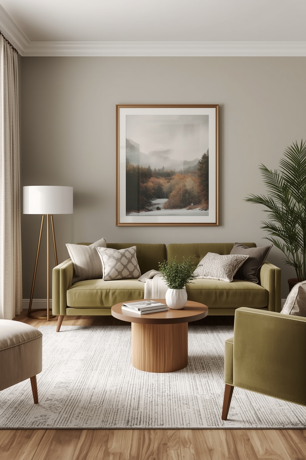 Functional Olive Green Living Room Layouts