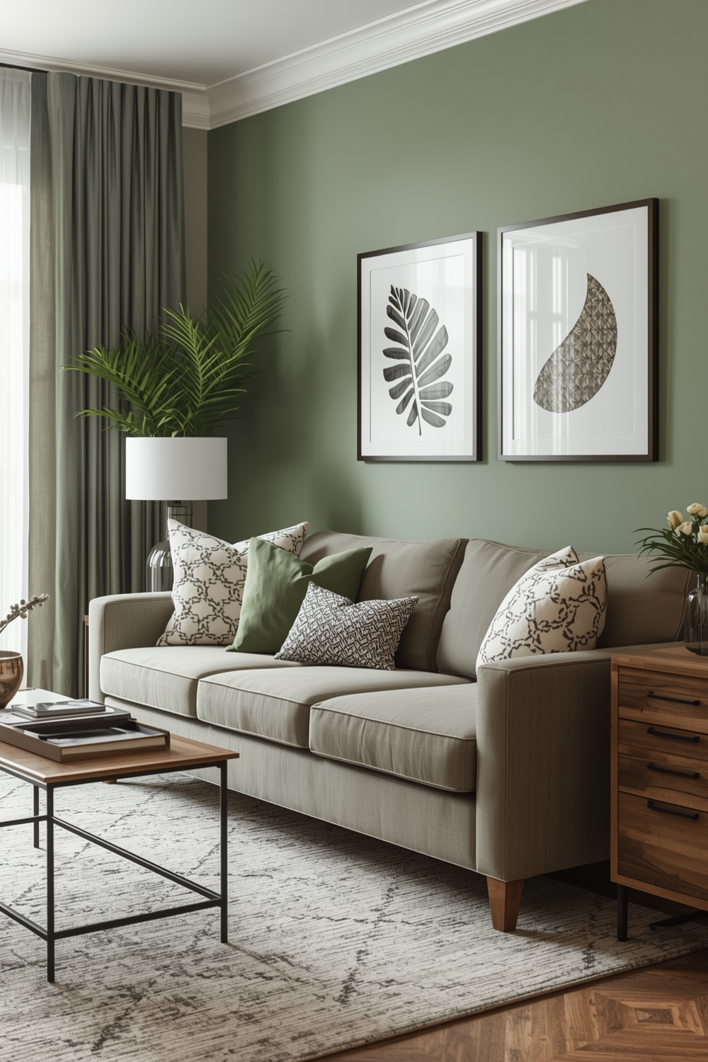 Functional Sage Green Living Room Layouts