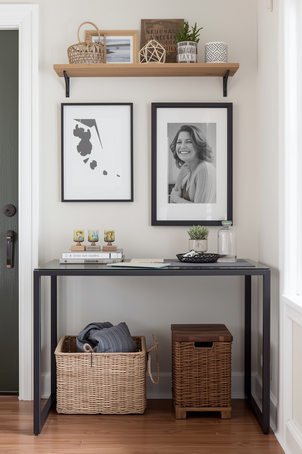 Functional Small Entryway Workspace
