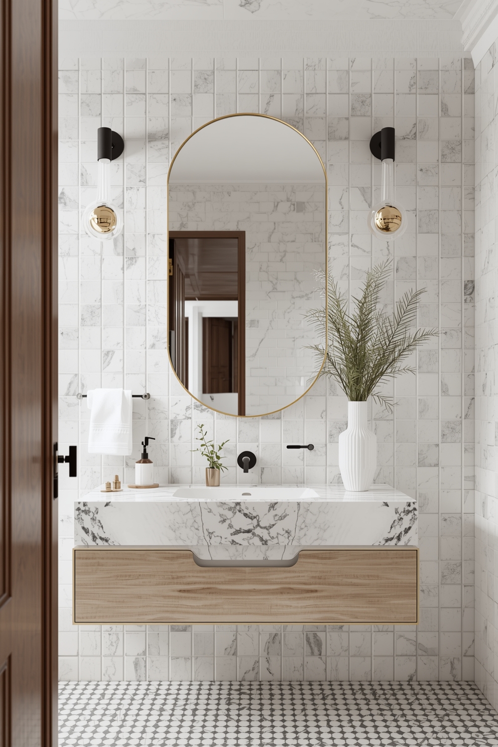 Minimalist Bathroom Mirror Layouts