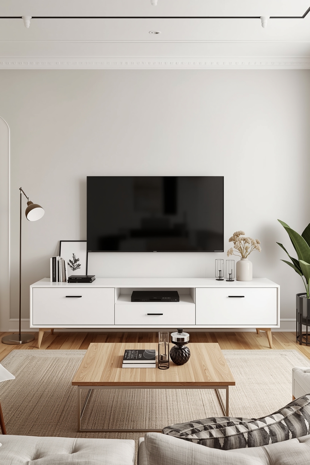 Minimalist Living Room TV Wall Layouts