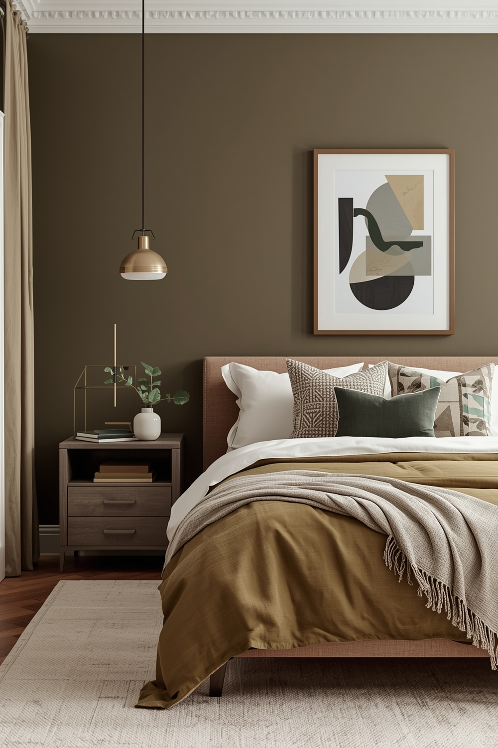 Minimalist Olive Green Bedroom Layouts