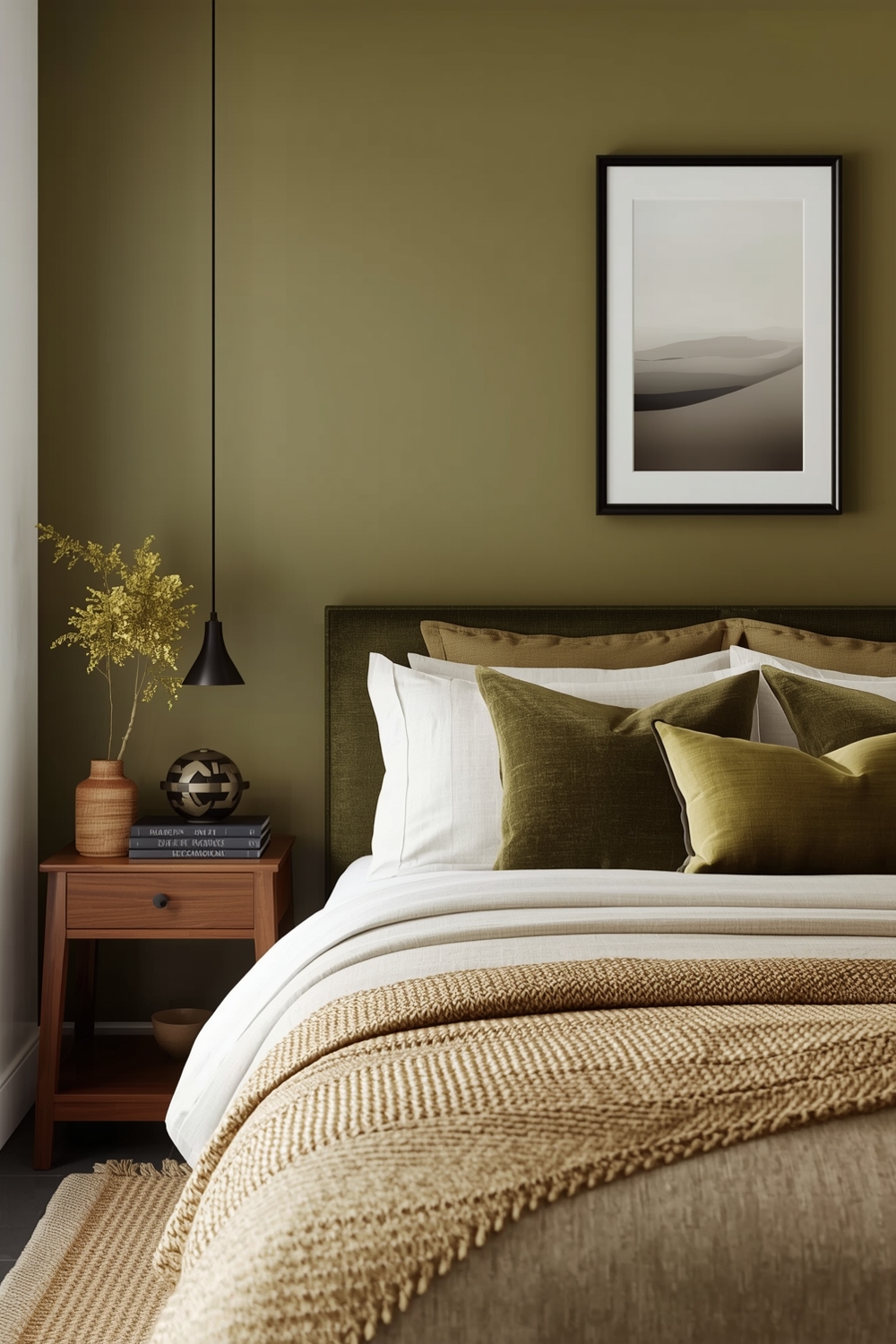 Modern Olive Green Bedroom Inspiration