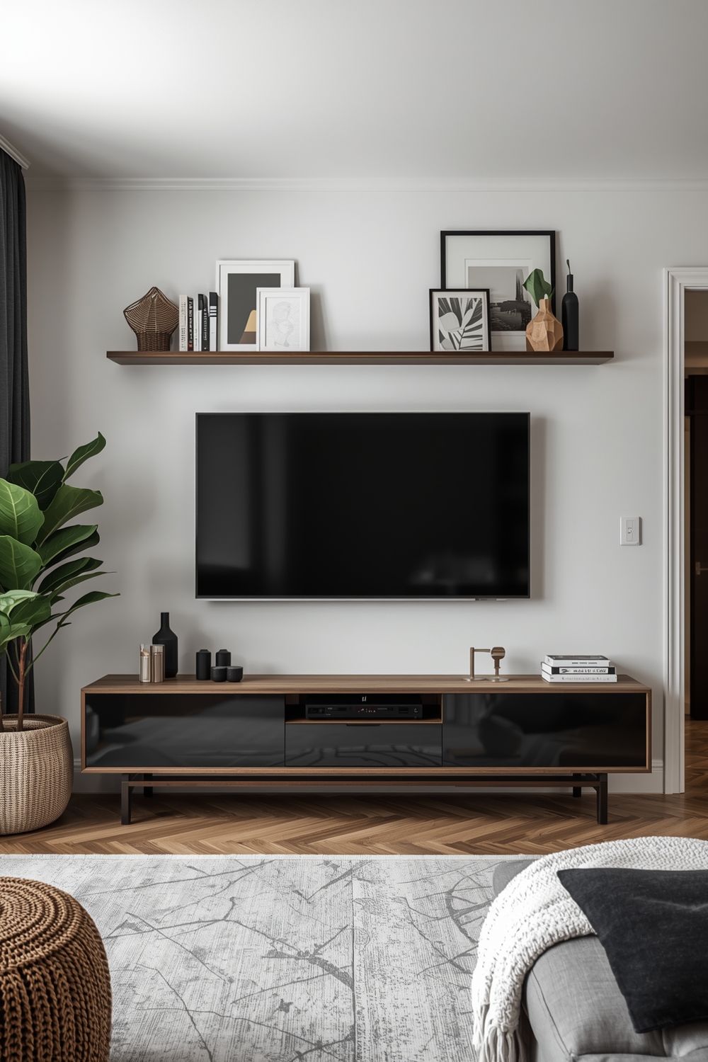 Modern TV Wall Layout Inspiration