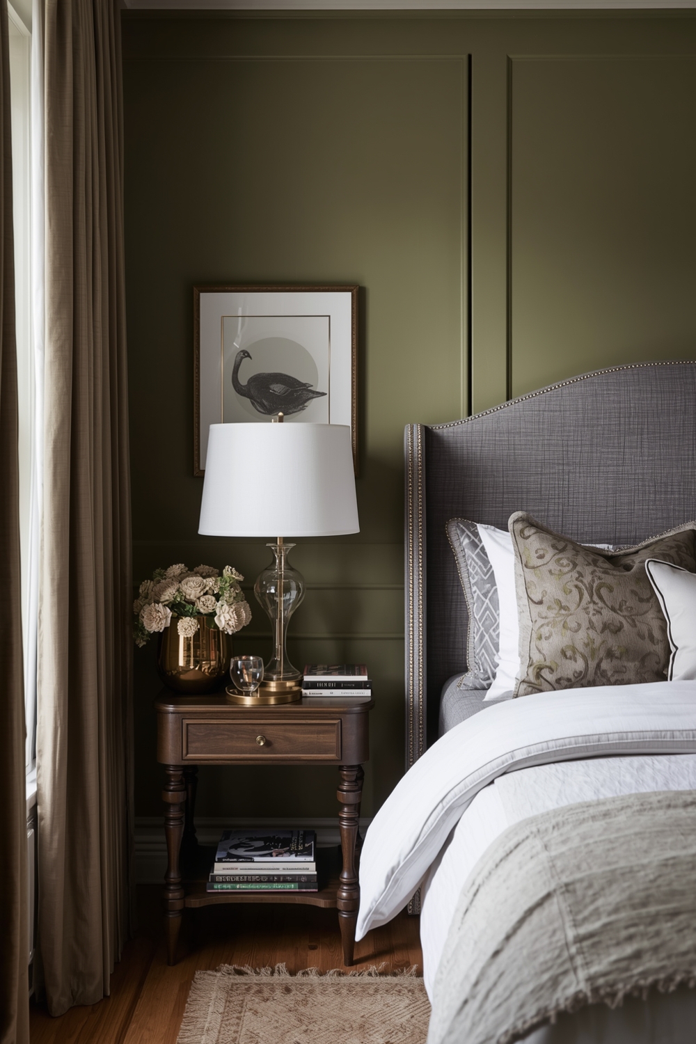 Olive Green Bedroom Accent Ideas