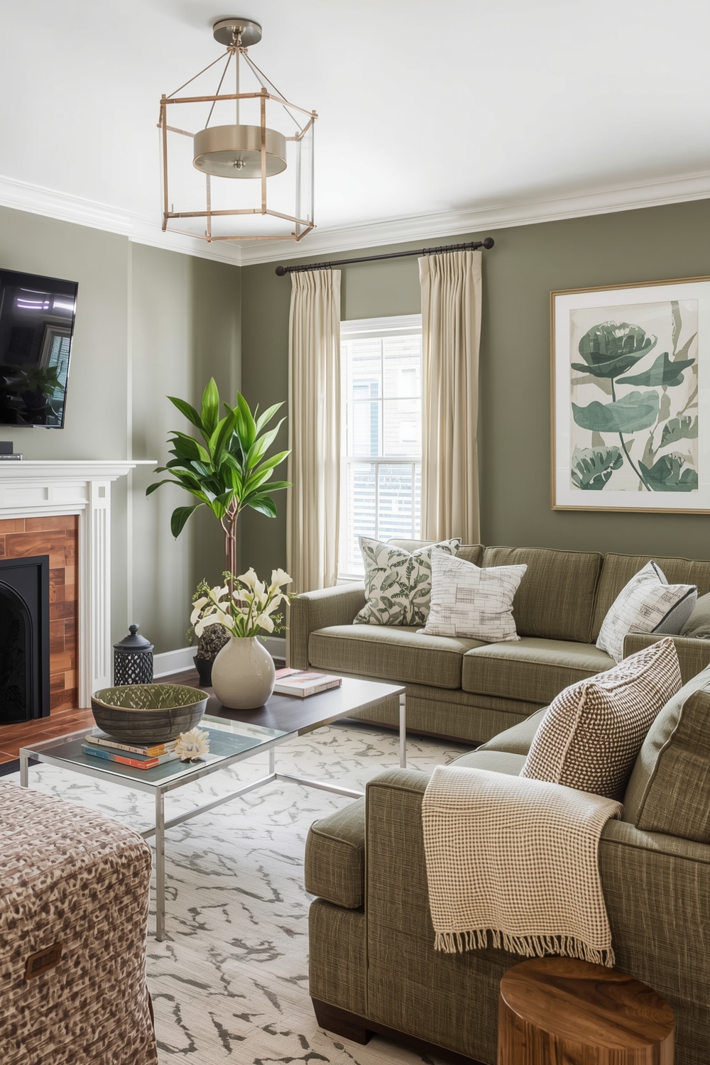 Olive Green Living Room Decor Ideas