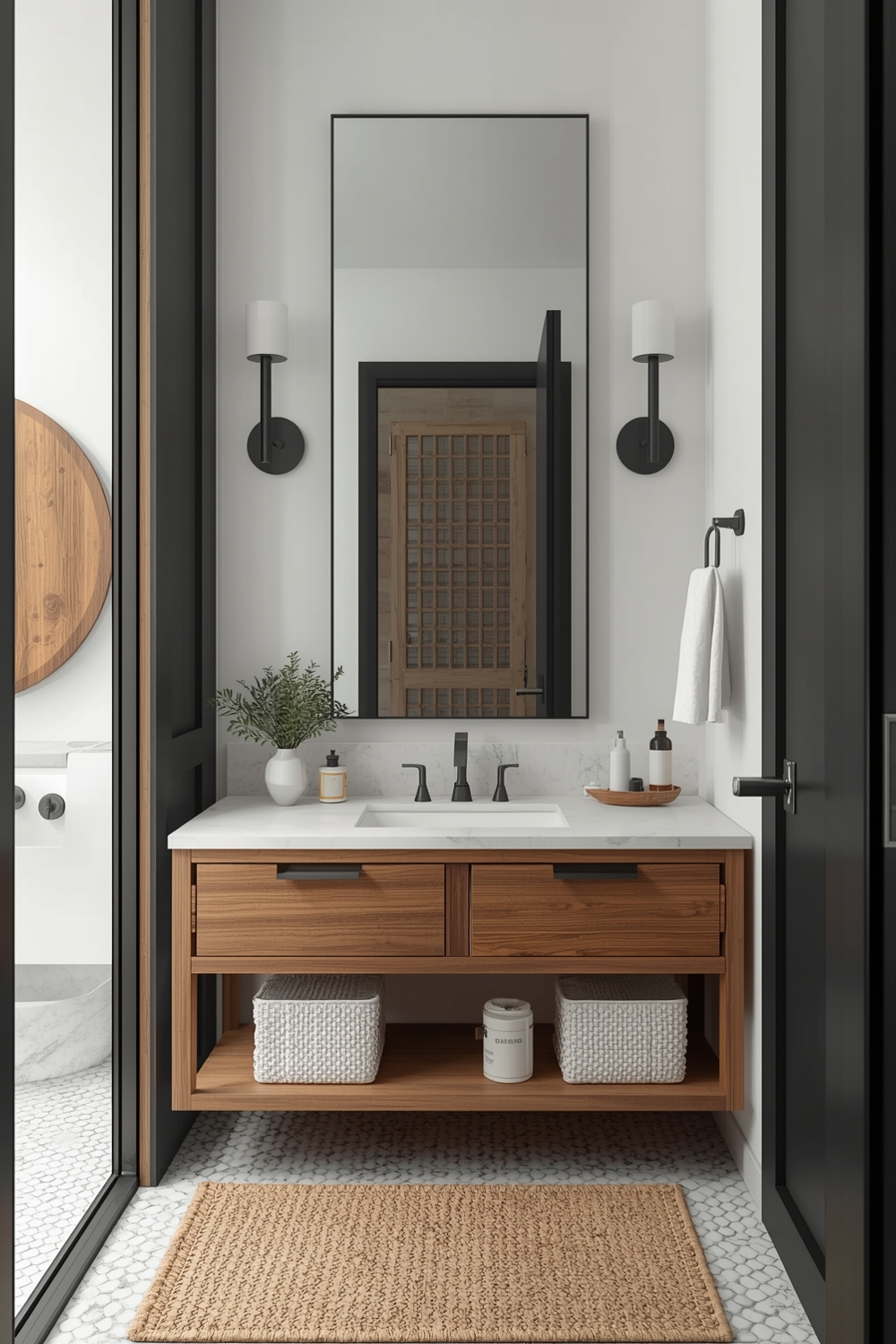 Open Concept Bathroom Mirror Inspiration