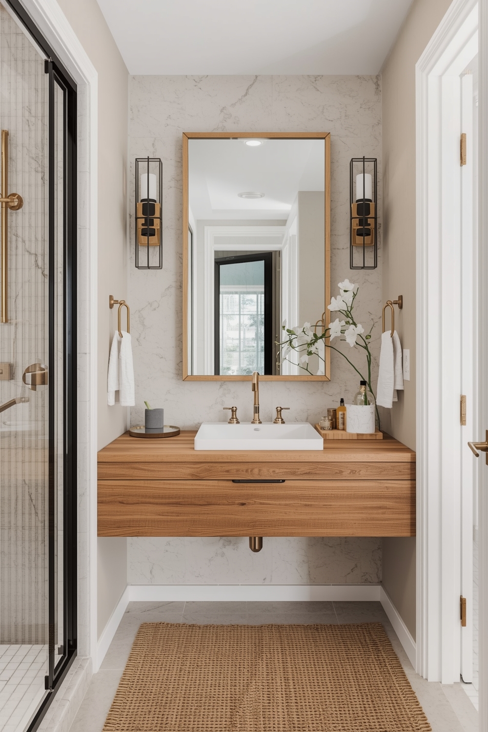 Open Concept Bathroom Mirror Layouts