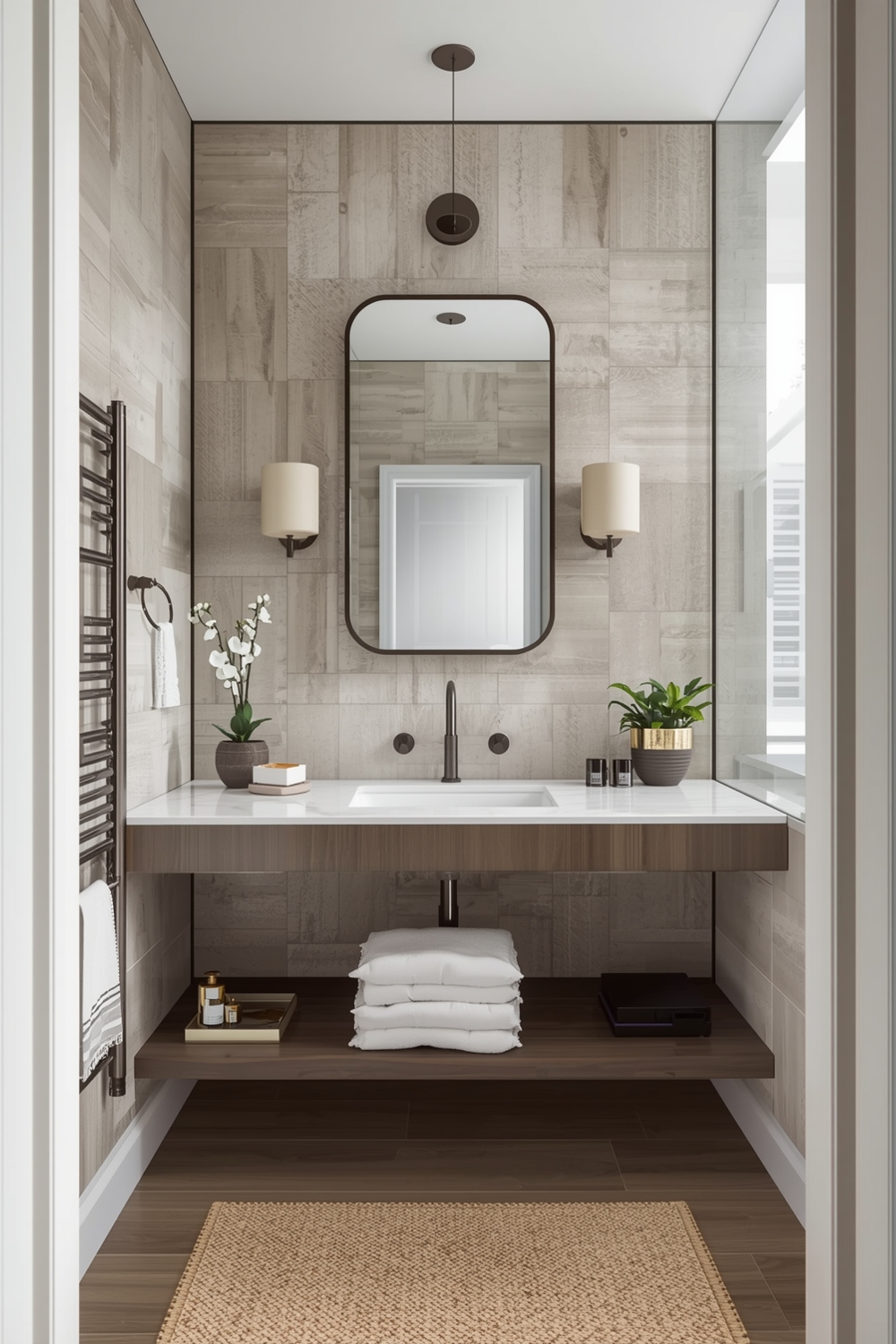 Open Concept Bathroom Mirror Layouts