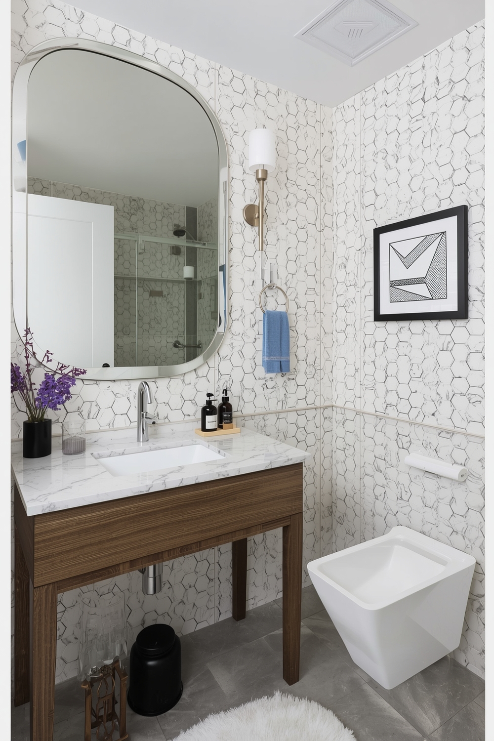 Open Concept Bathroom Mirror Layouts