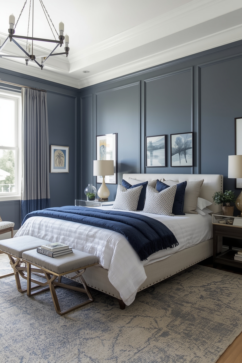 Open Concept Blue Bedroom Layouts