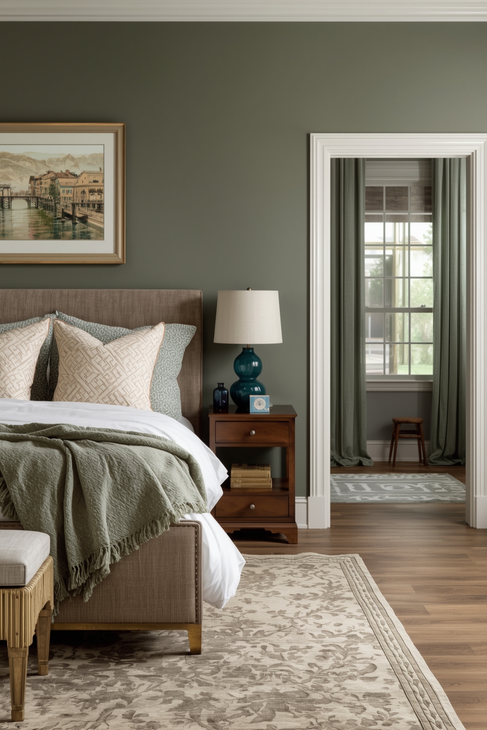 Open Concept Sage Green Bedroom Layouts