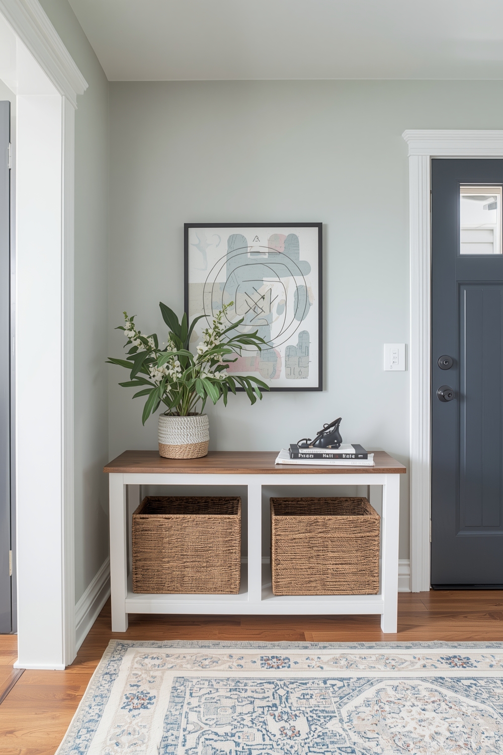 Open Concept Small Entryway Storage