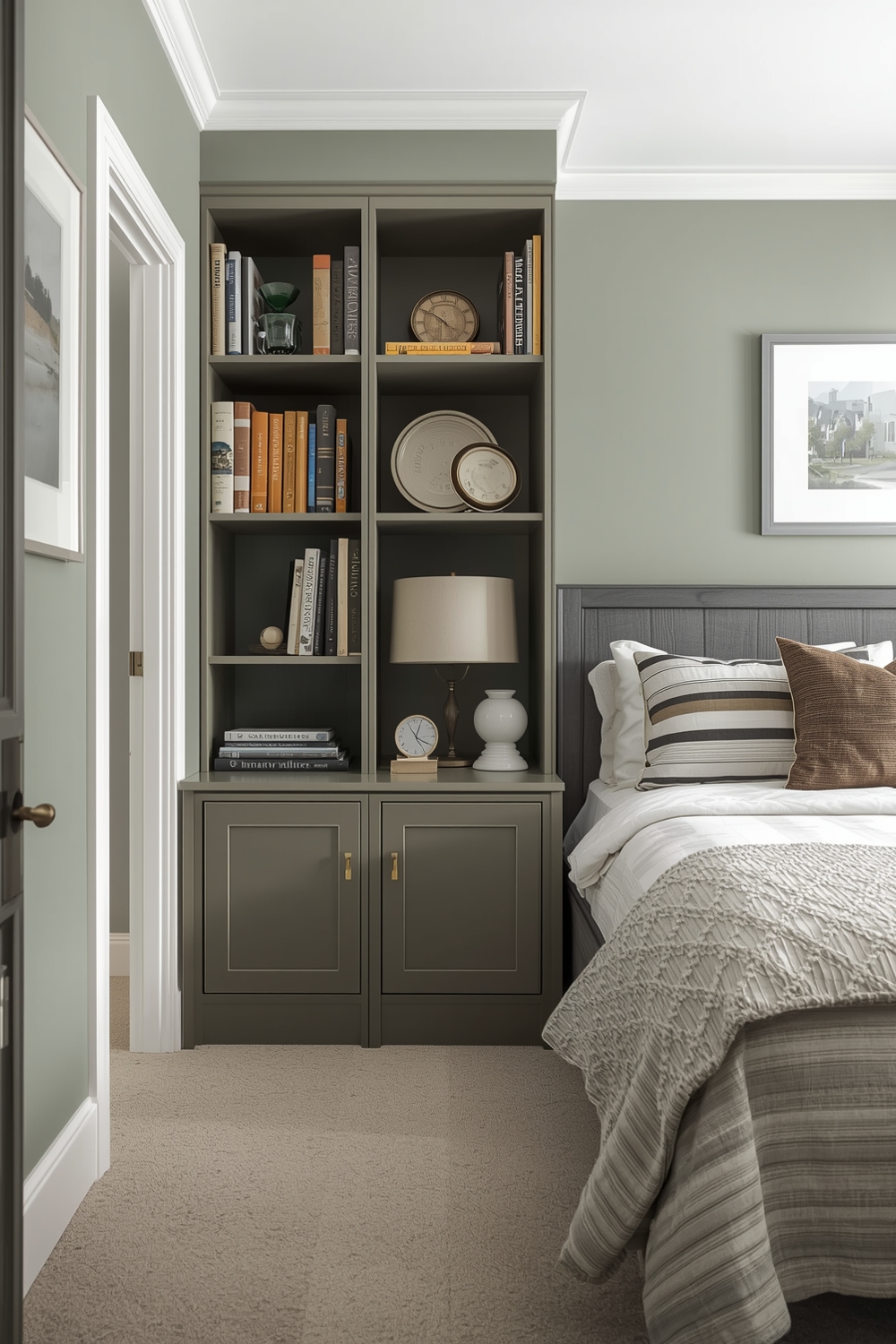 Sage Green Bedroom Storage Solutions