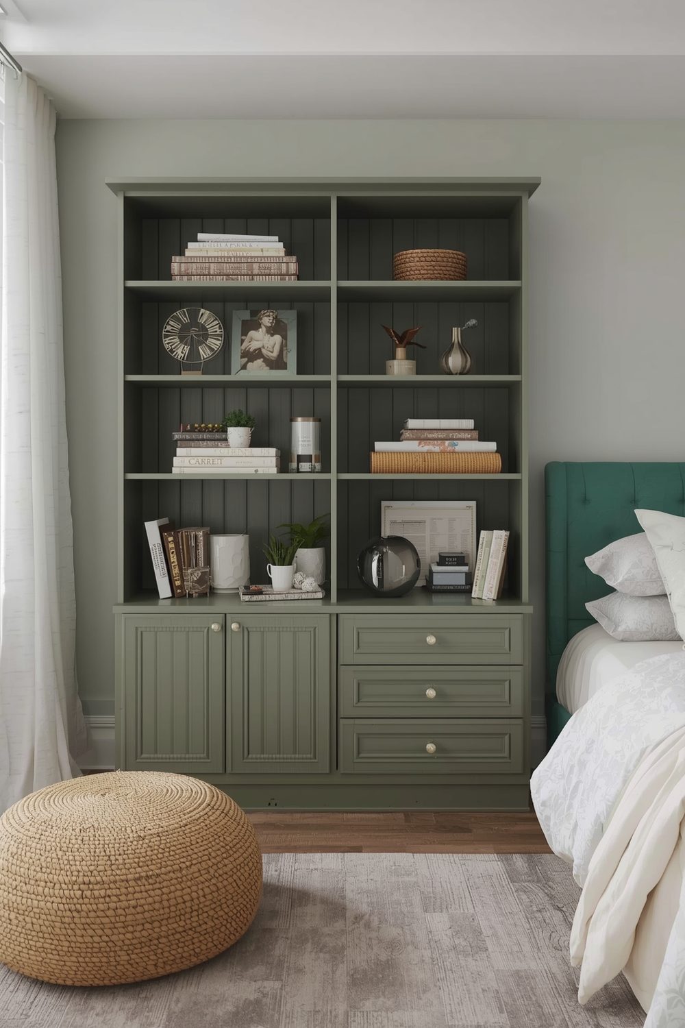 Sage Green Bedroom Storage Solutions
