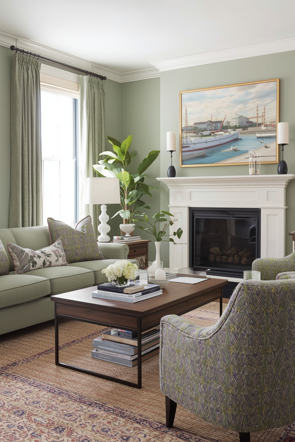 Sage Green Living Room Accent Ideas