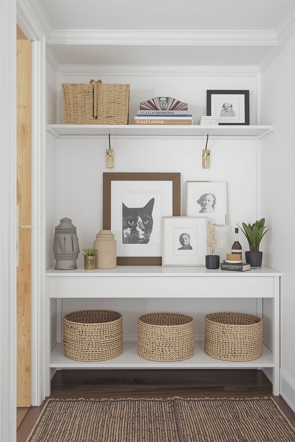 Small Entryway with Shelving Ideas