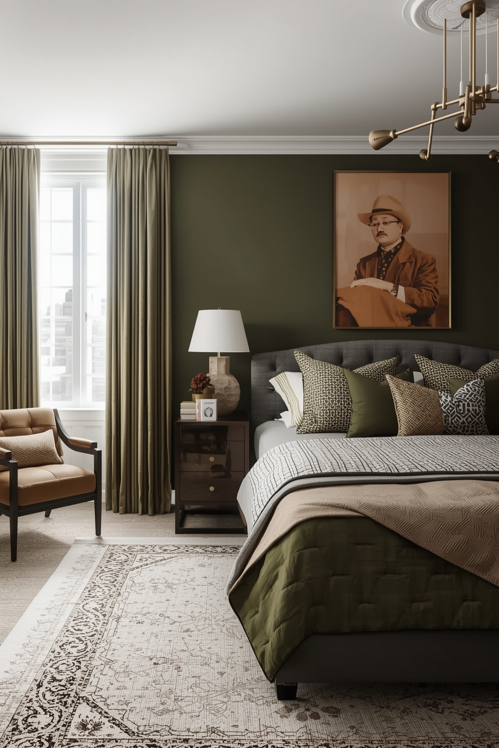 Stylish Olive Green Bedroom Layouts
