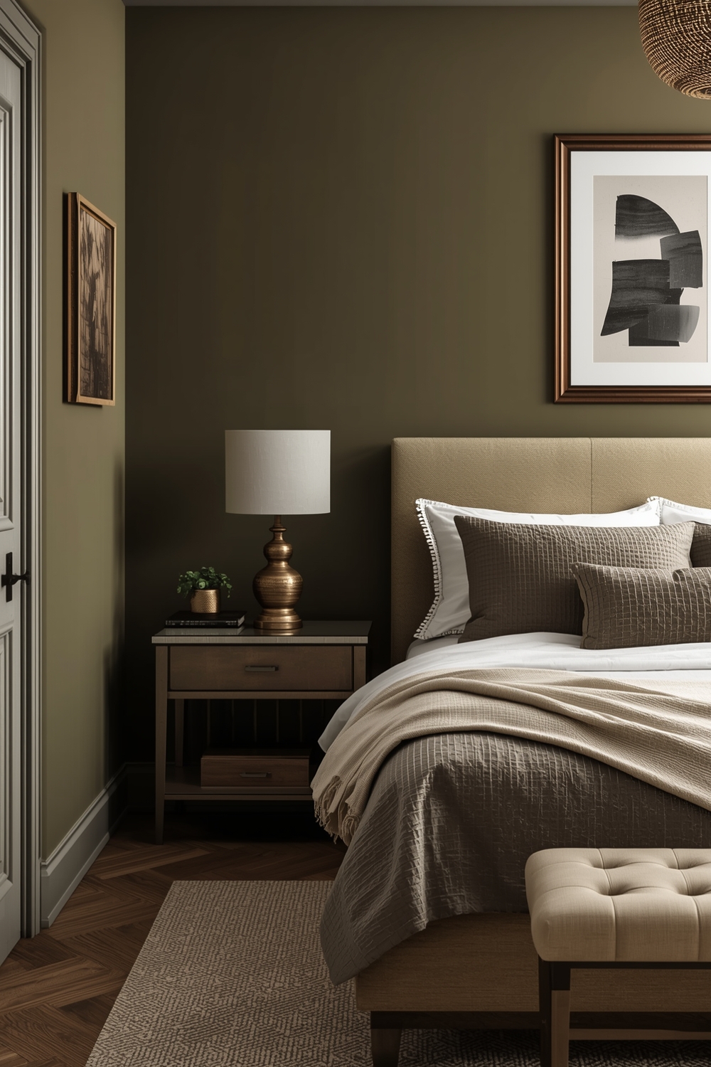 Stylish Olive Green Bedroom Layouts