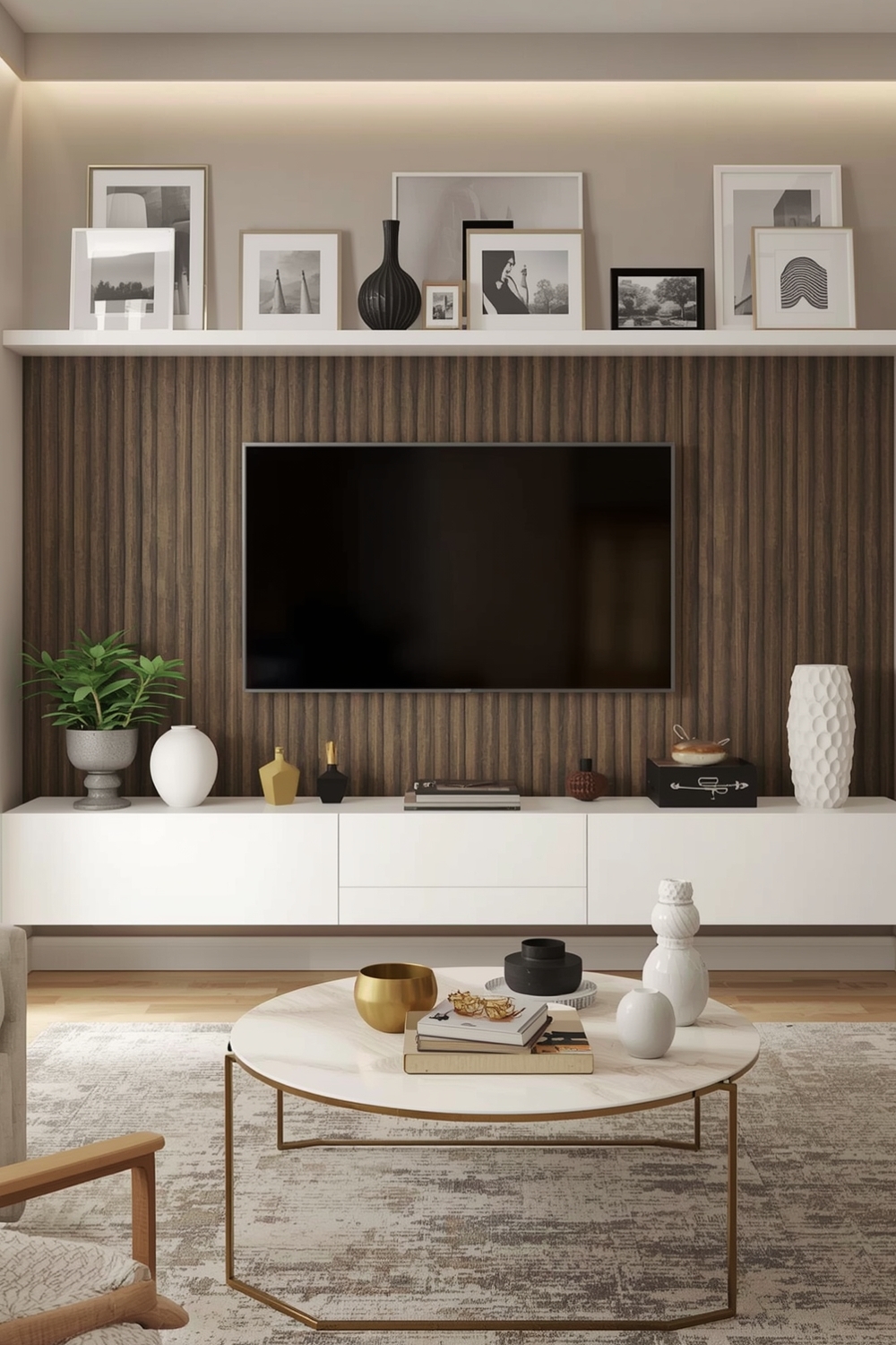 Stylish TV Wall Layout Ideas