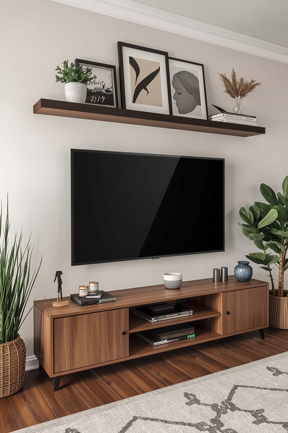 TV Wall Ideas with Shelves