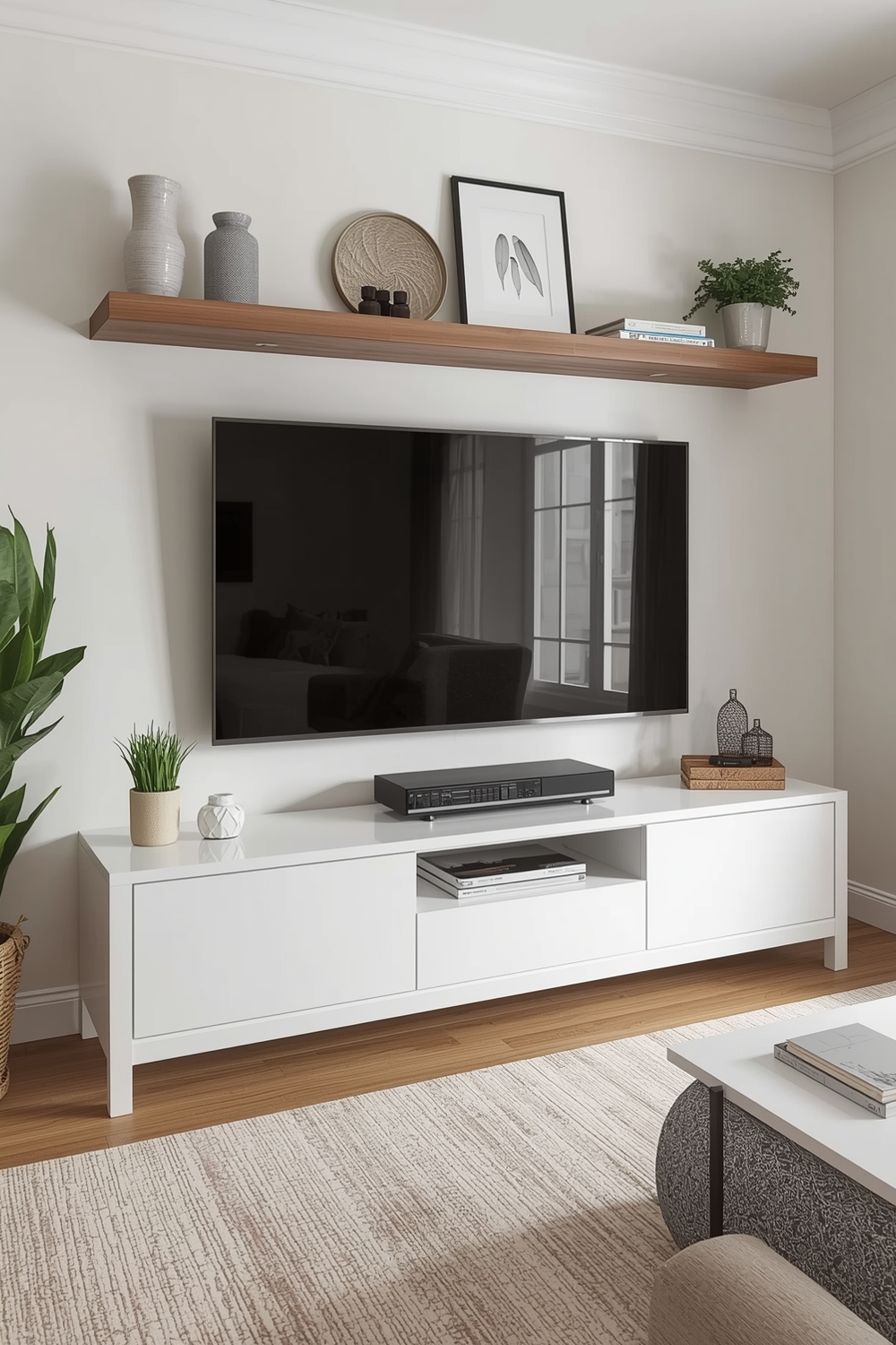 TV Wall Layouts with Shelves