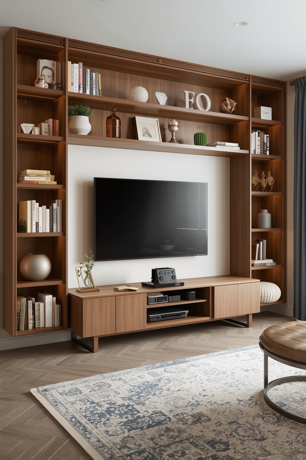 TV Wall Layouts with Storage Solutions