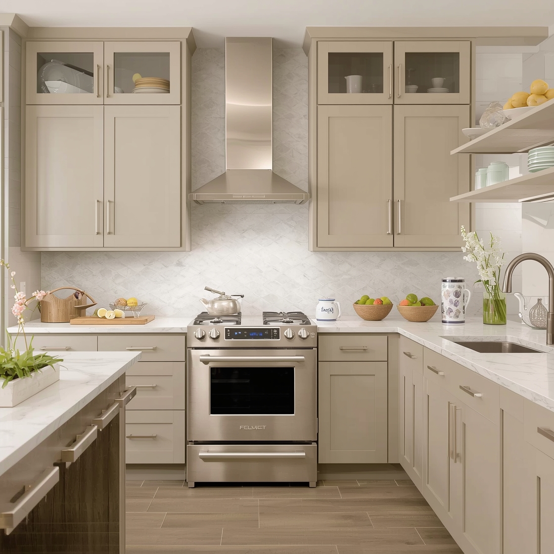 Beige Kitchen Cabinet Color