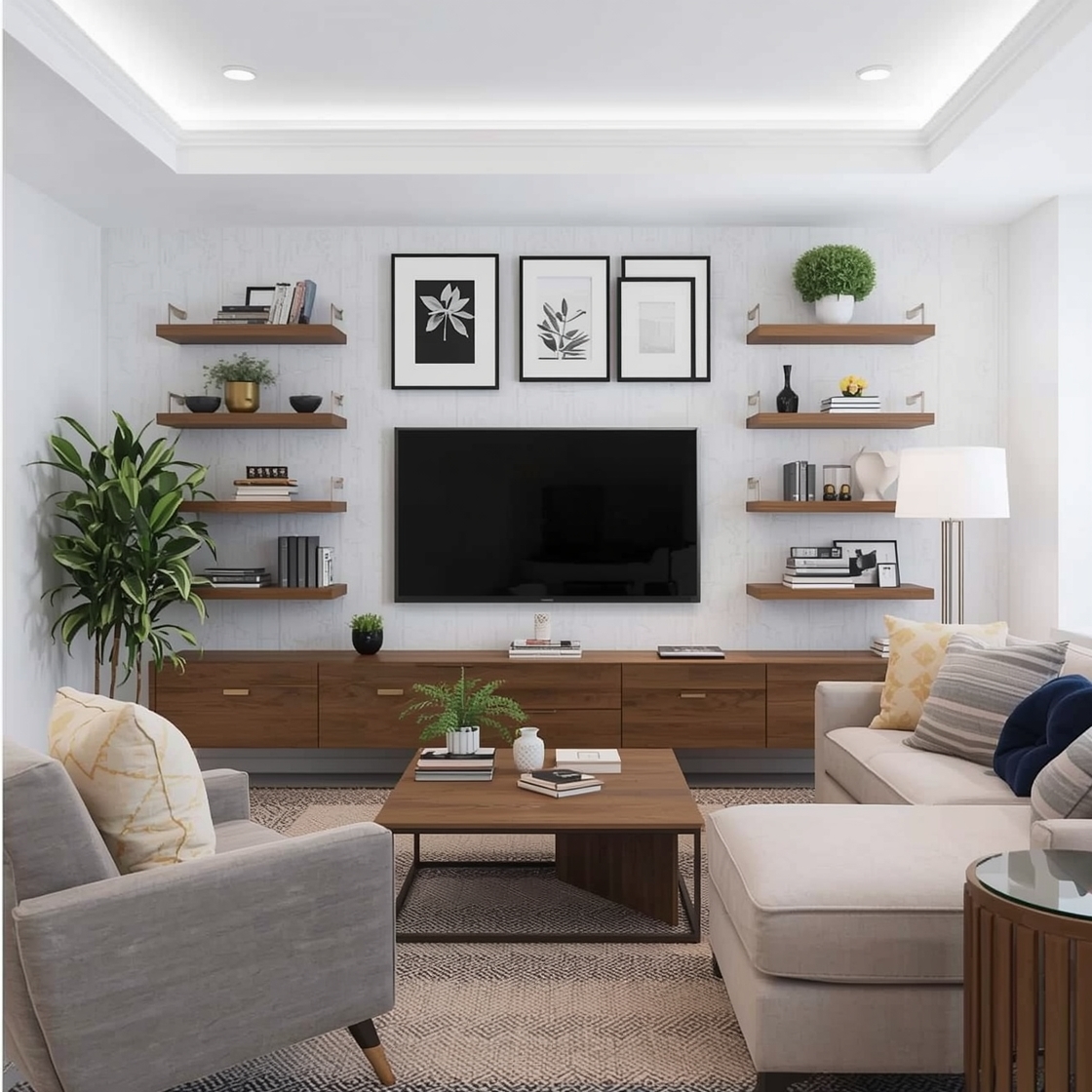 Living room tv wall