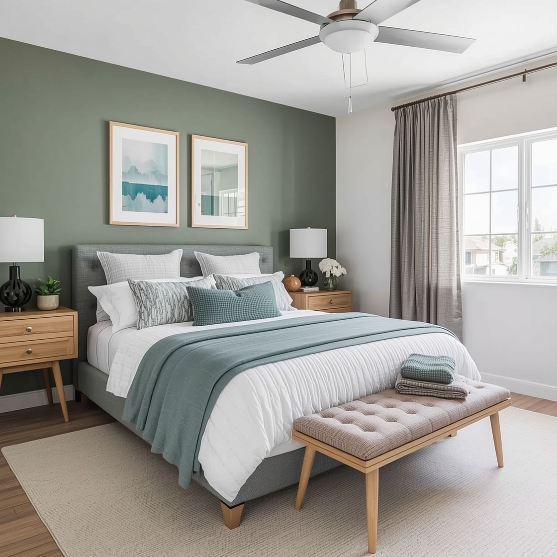 Sage Green Bed room
