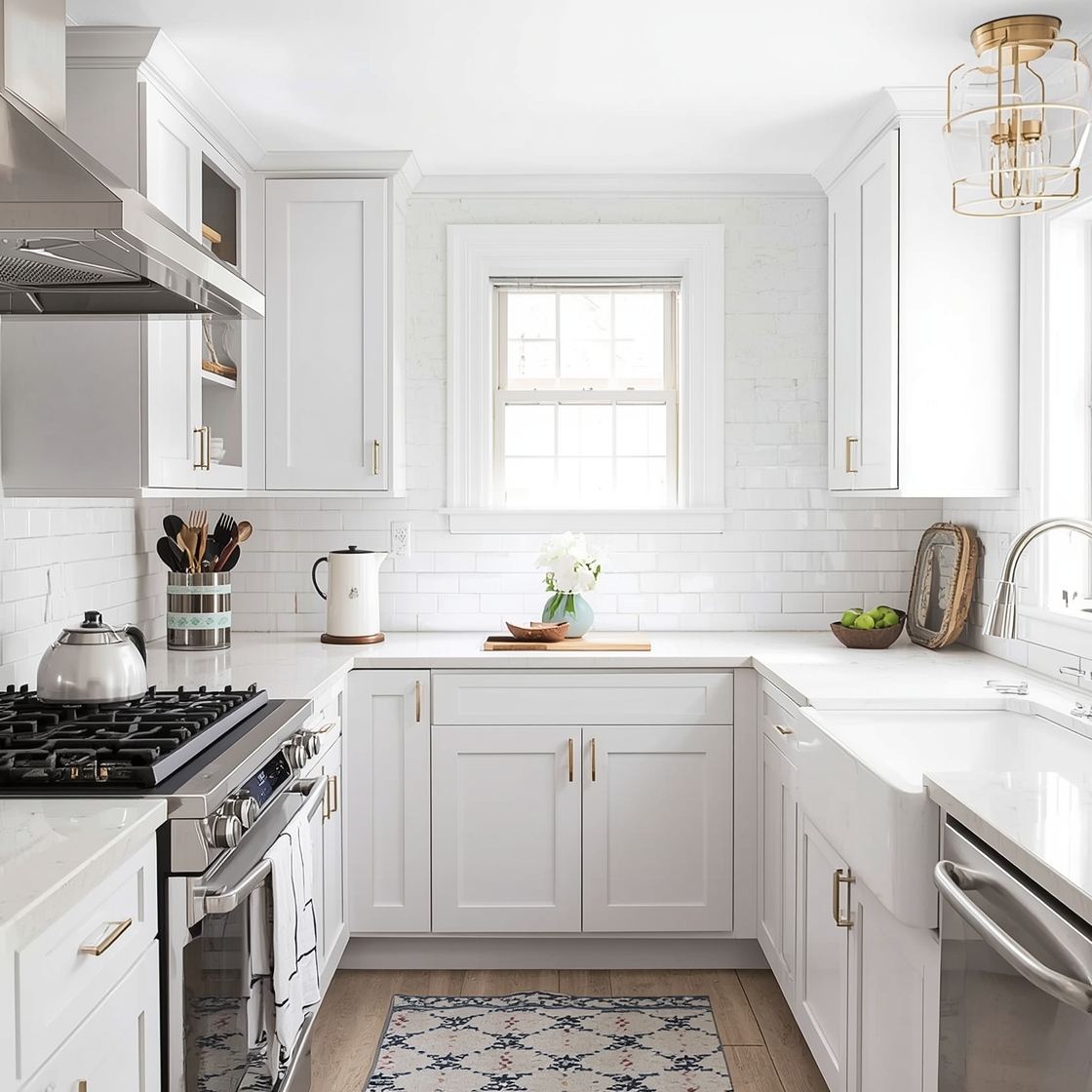 Two-toned kitchen cabinet color