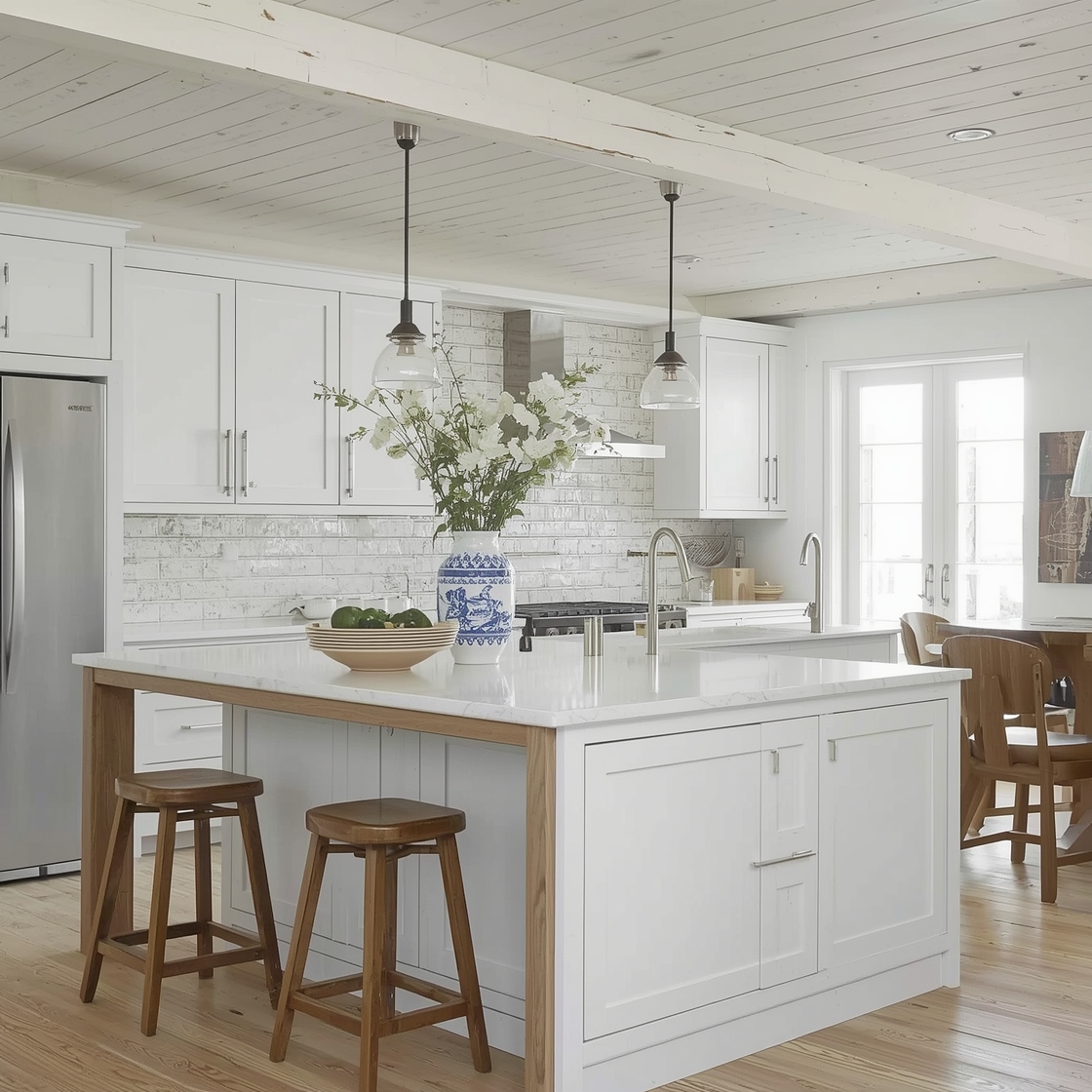 White Oak White Kitchen