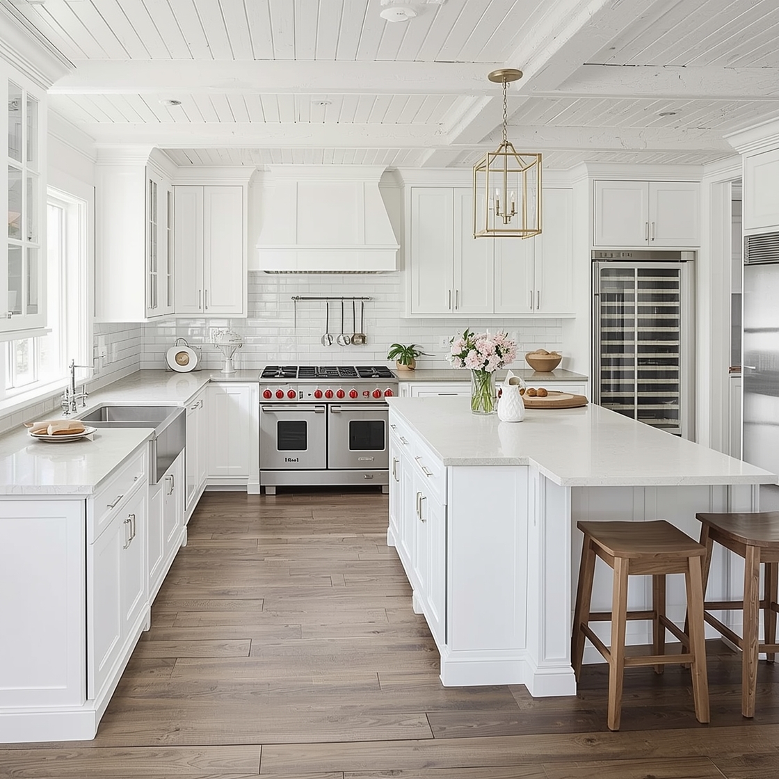 White Oak White Kitchen