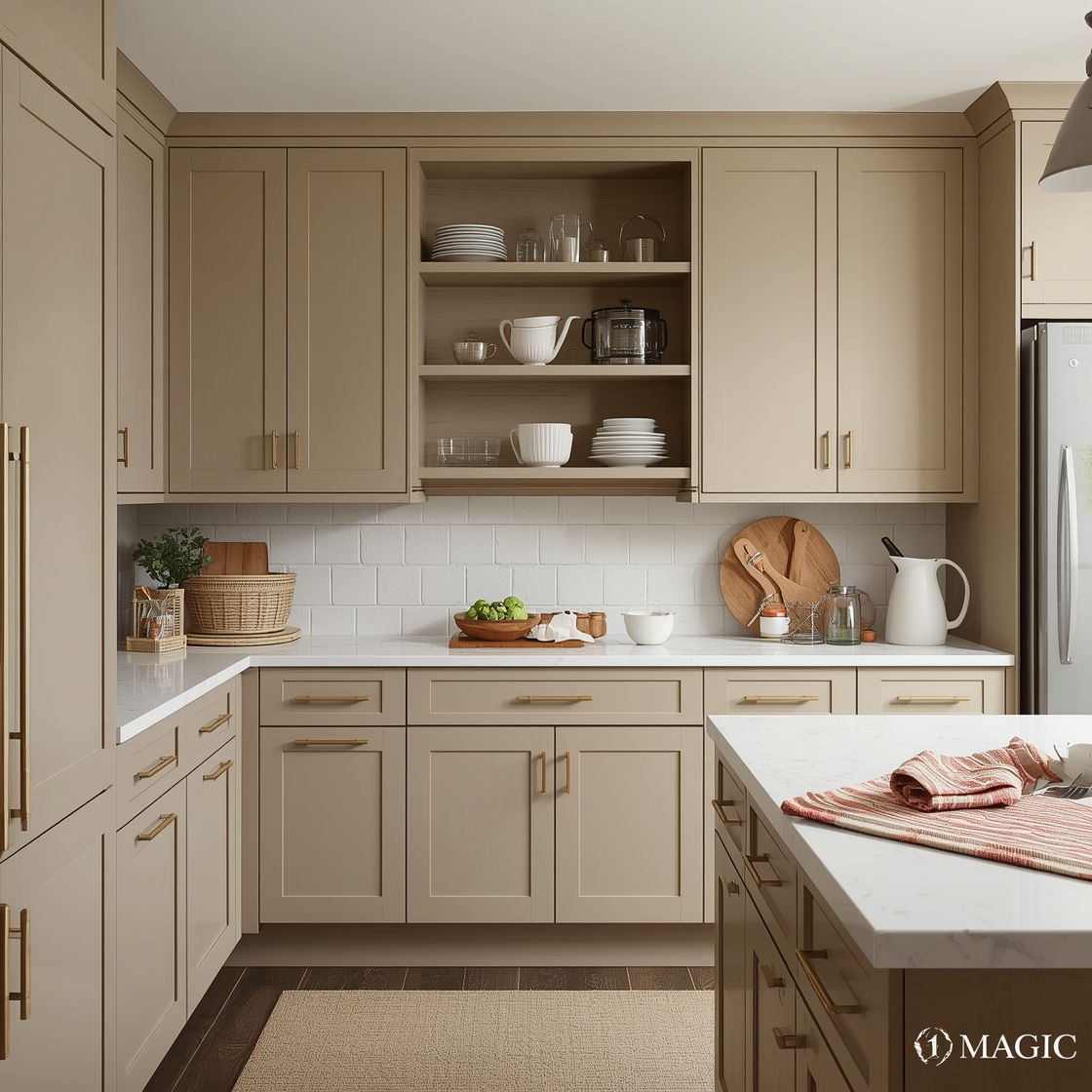 Beige Kitchen Cabinet Color