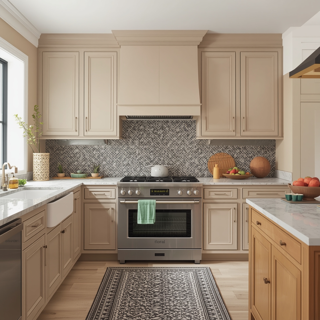 Beige Kitchen Cabinet Color